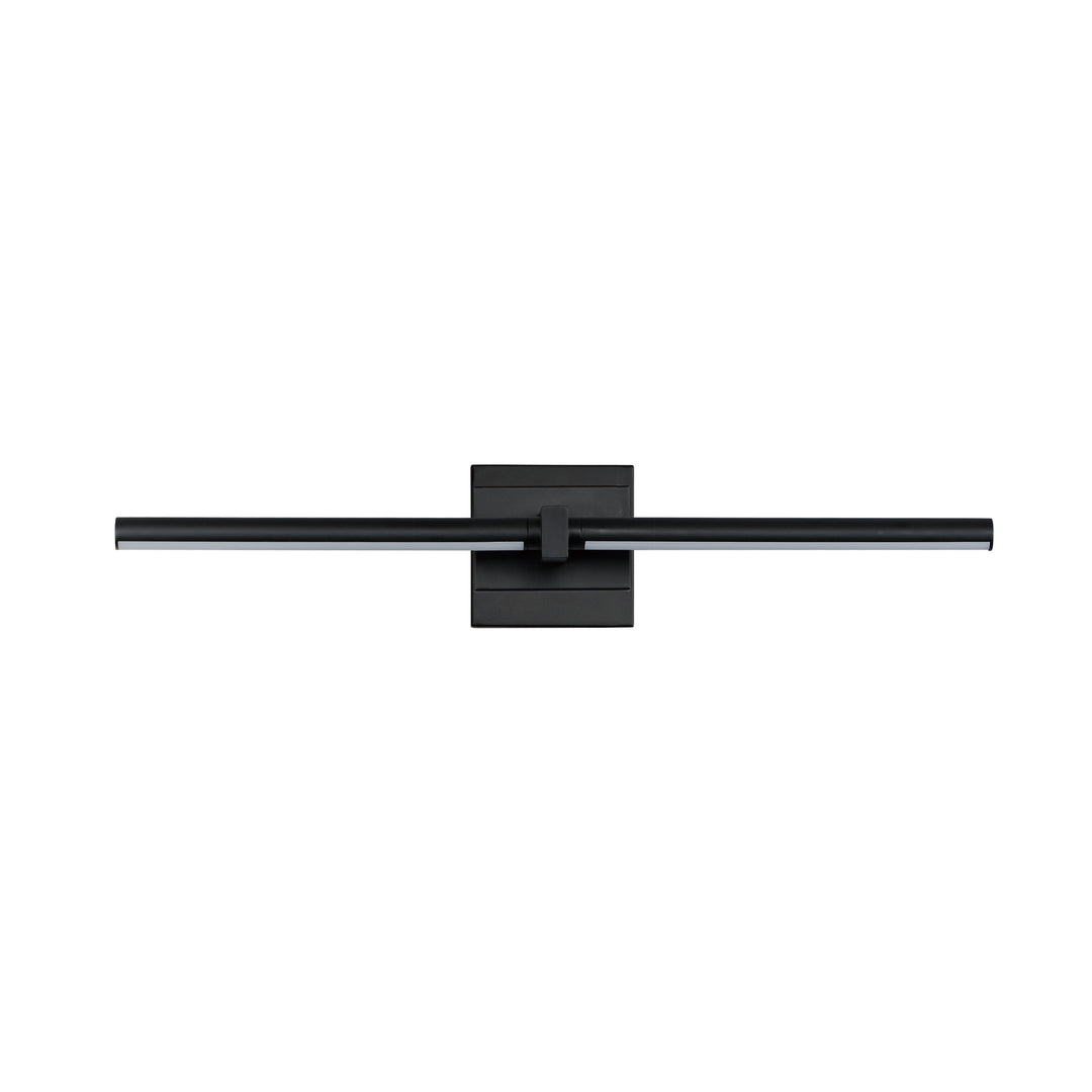 Dorian 22" LED Wall Sconce by ET2 Lighting in Black, front view