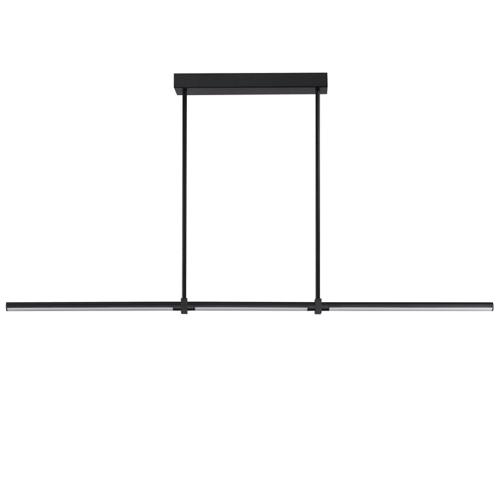Dorian 60" Linear LED Pendant by ET2 Lighting in Black, front view