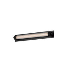 Doric 18" LED Wall Sconce by ET2 Lighting in Black, front view