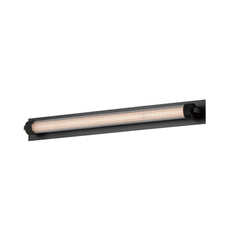 Doric 24" LED Bath Sconce by ET2 Lighting in Black, front view