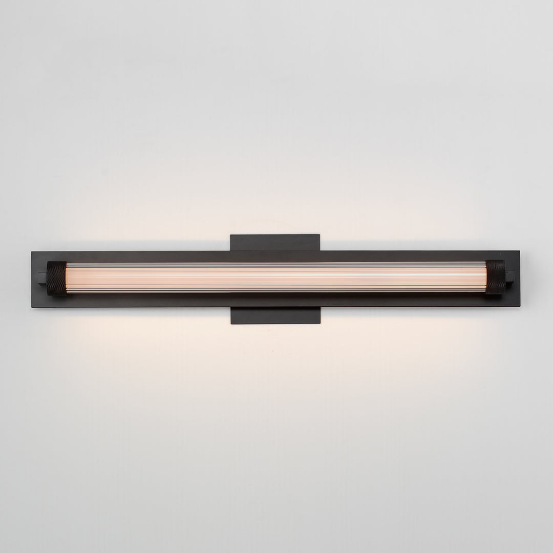 Doric 24" LED Bath Sconce by ET2 Lighting, styled view 2