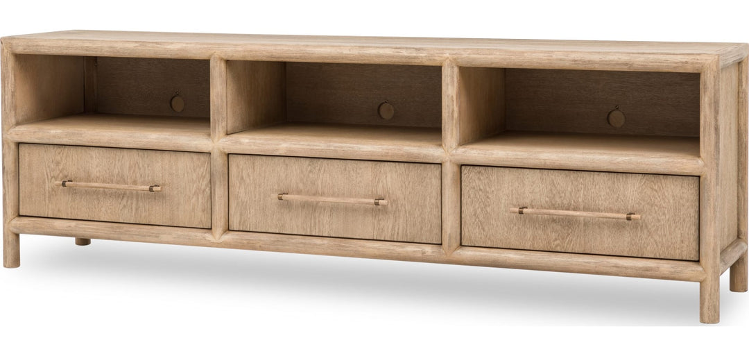 Dorsey 84" Entertainment Console in Granola — product view on a white background