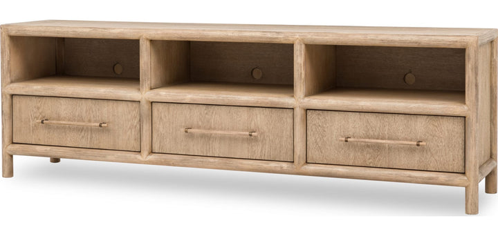 Dorsey 84" Entertainment Console in Granola — product view on a white background