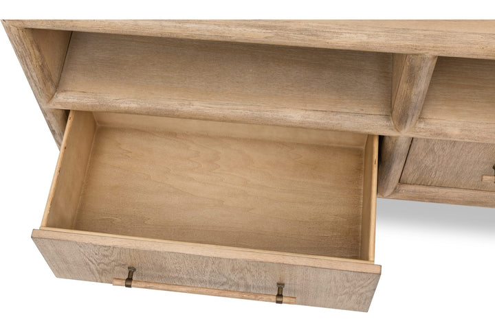 Dorsey 84" Entertainment Console in Granola — product view on a white background