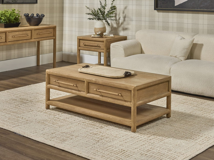 Dorsey Coffee Table in Granola — lifestyle photo