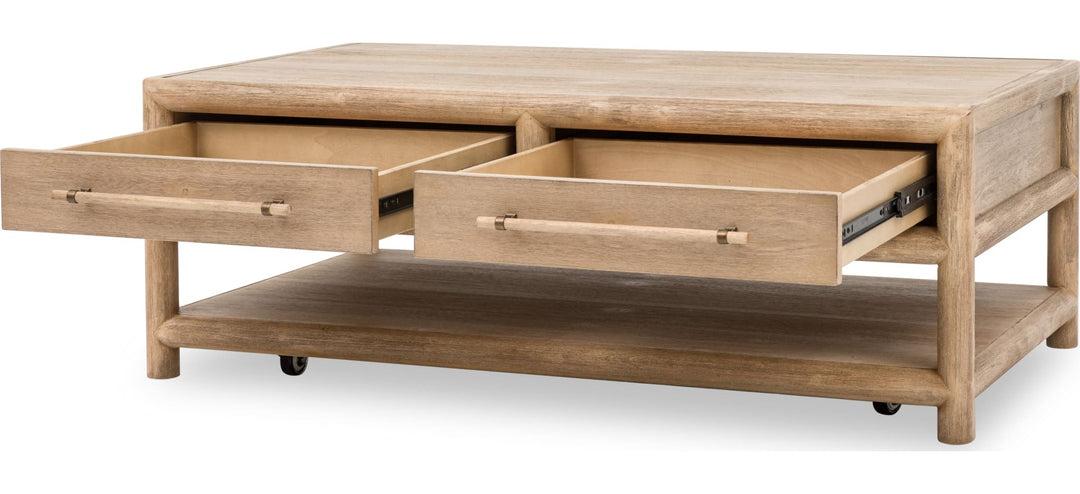 Dorsey Coffee Table in Granola — product view on a white background