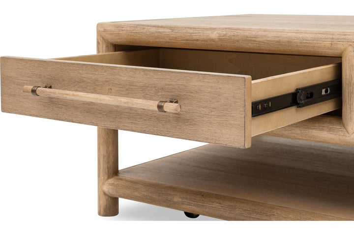 Dorsey Coffee Table in Granola — product view on a white background