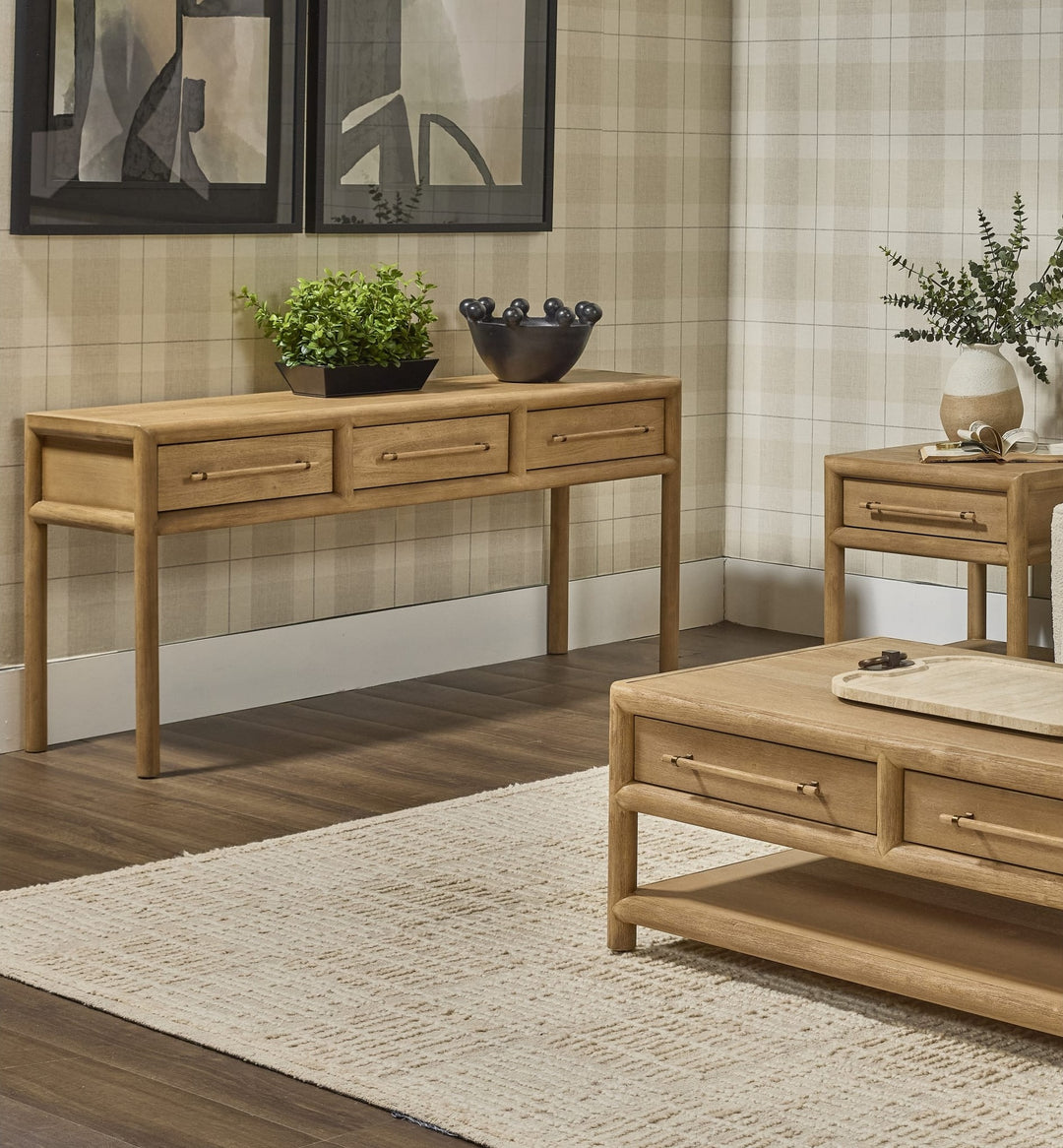 Dorsey Console Table in Granola — lifestyle photo