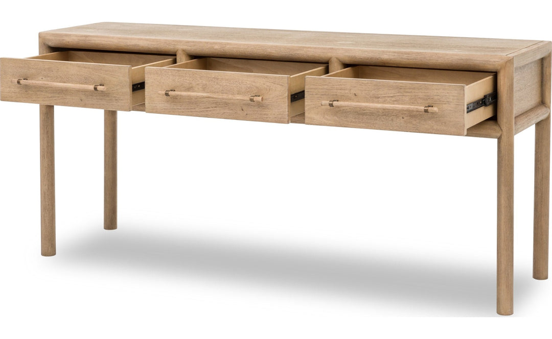 Dorsey Console Table in Granola — product view on a white background