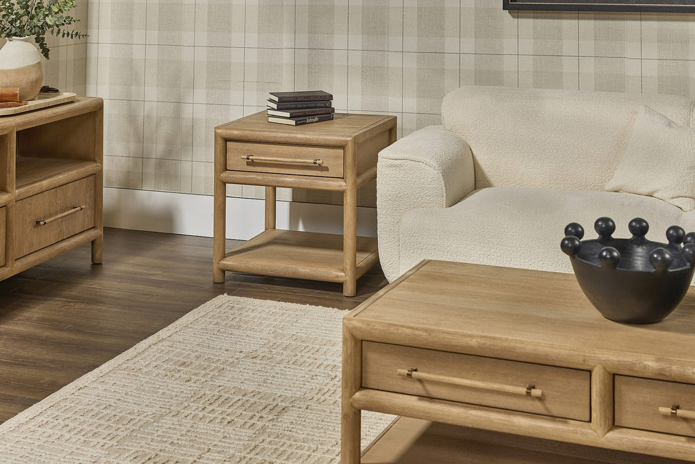 Dorsey End Table in Granola — lifestyle photo