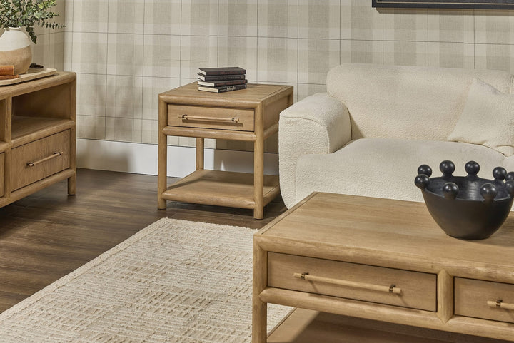 Dorsey End Table in Granola — lifestyle photo