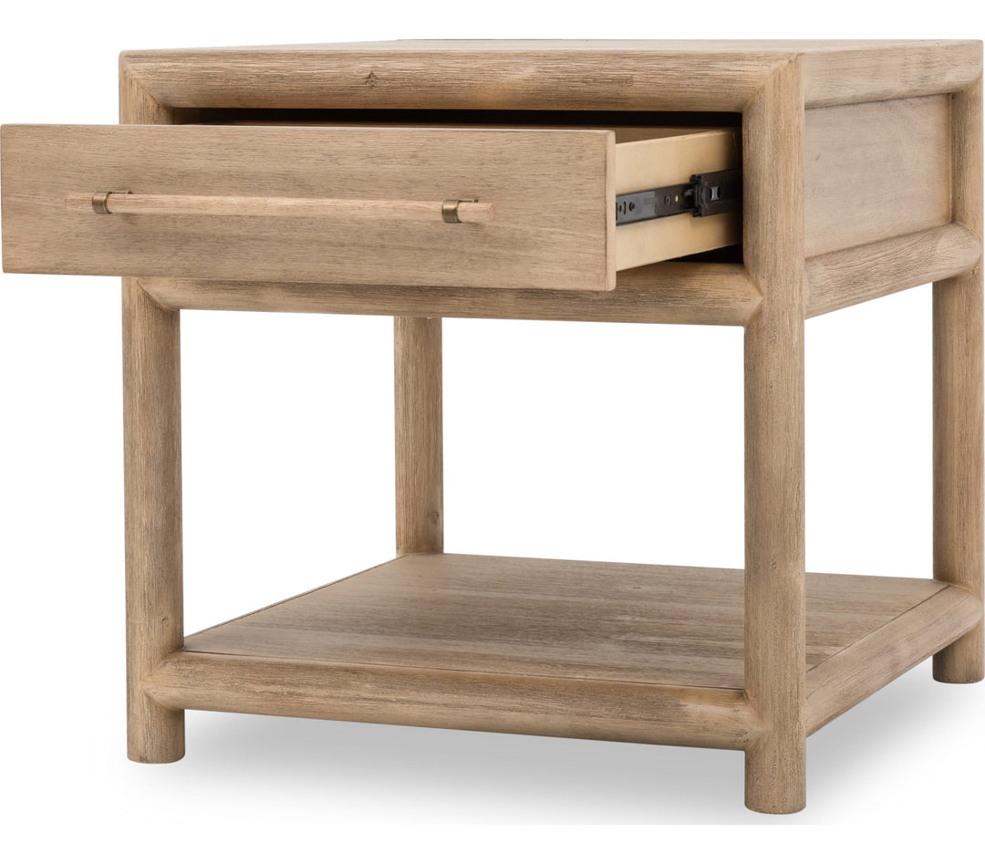 Dorsey End Table in Granola — product view on a white background