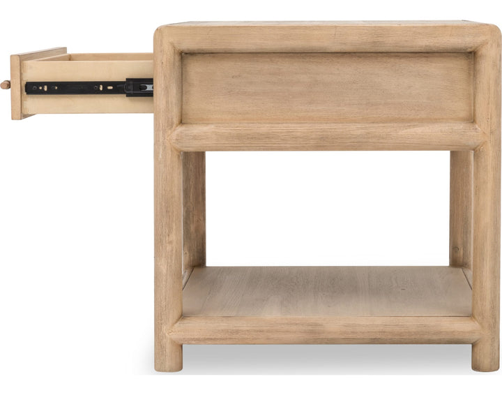 Dorsey End Table in Granola — product view on a white background