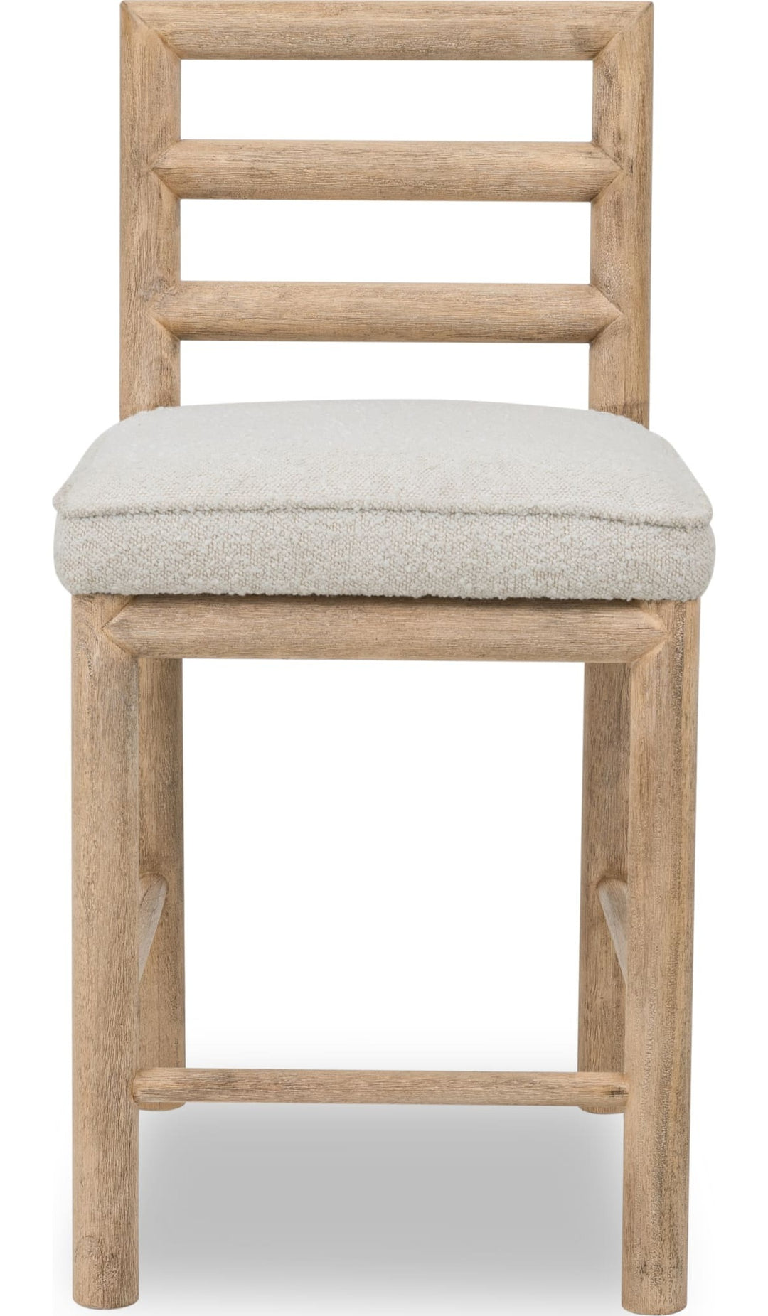 Dorsey Ladder Back Counter Stool in Granola and Ricotta — product view on a white background