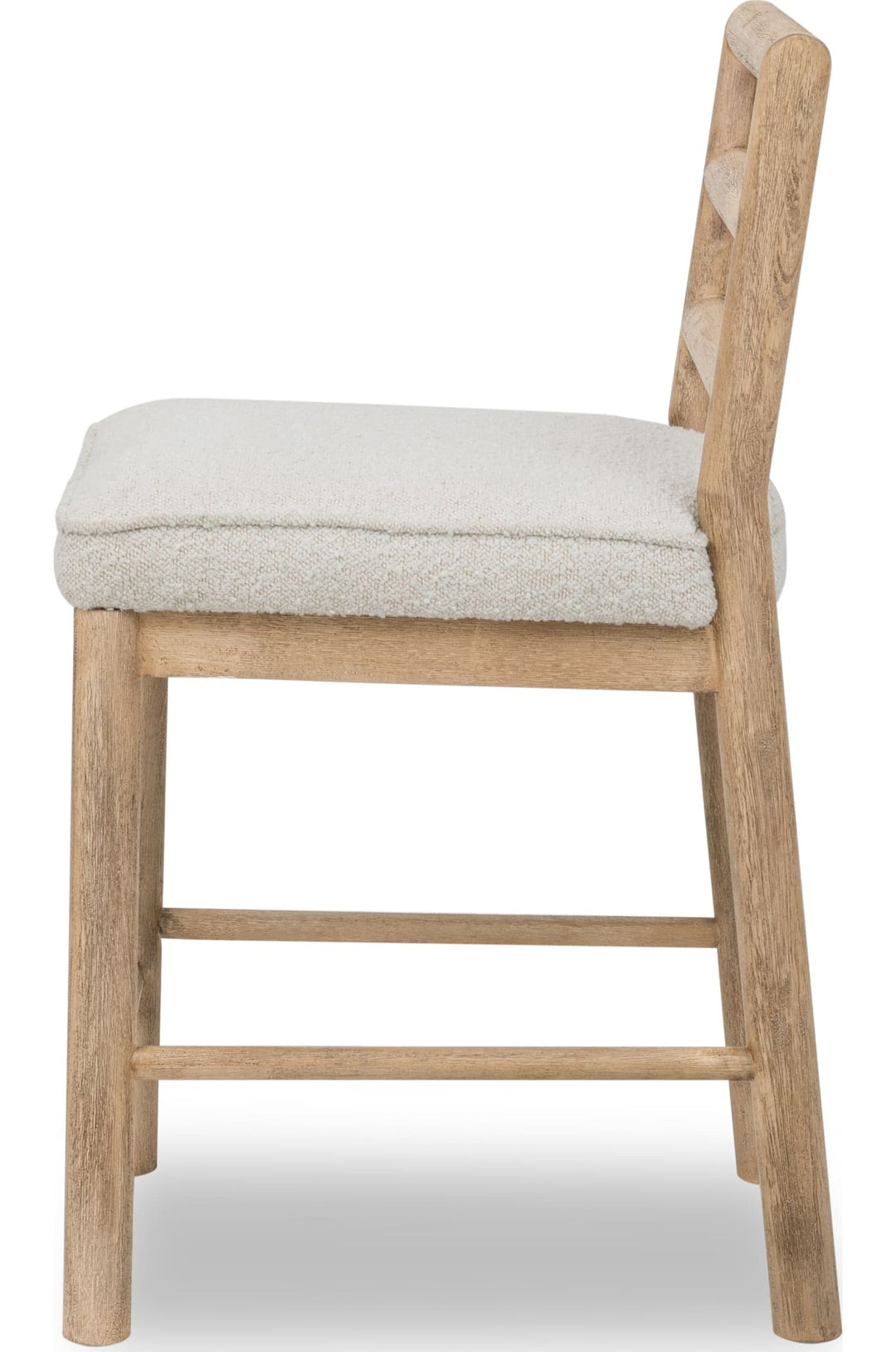 Dorsey Ladder Back Counter Stool in Granola and Ricotta — product view on a white background