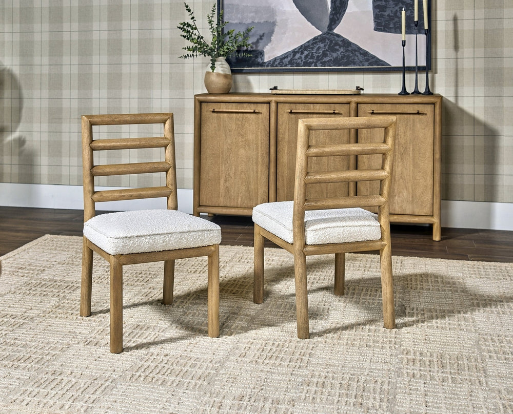 Dorsey Ladder Back Dining Chair in Ricotta — lifestyle photo
