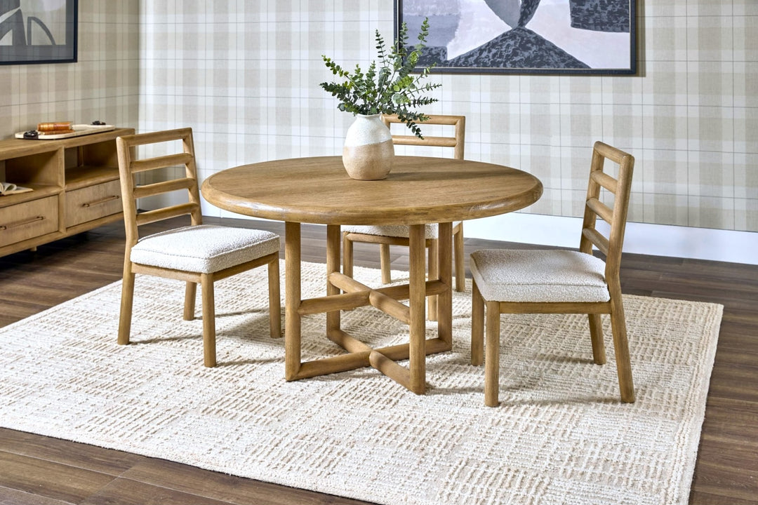 Dorsey Ladder Back Dining Chair in Ricotta — lifestyle photo