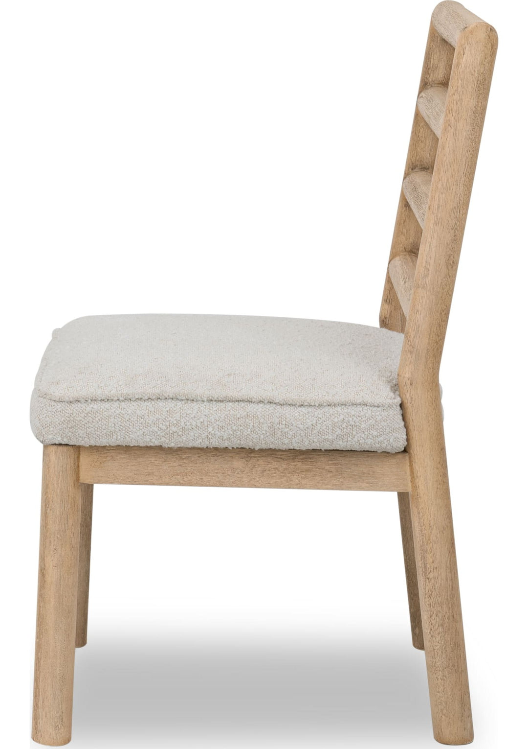 Dorsey Ladder Back Dining Chair in Ricotta — product view on a white background