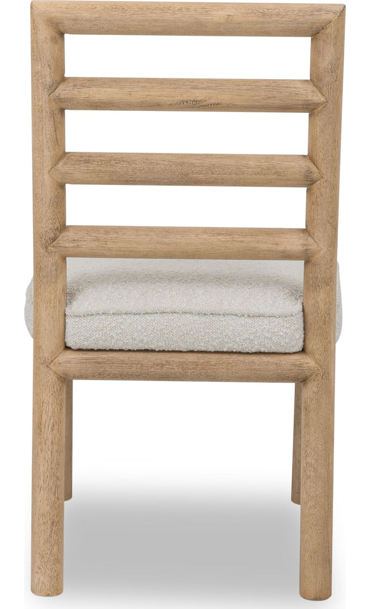 Dorsey Ladder Back Dining Chair in Ricotta — product view on a white background