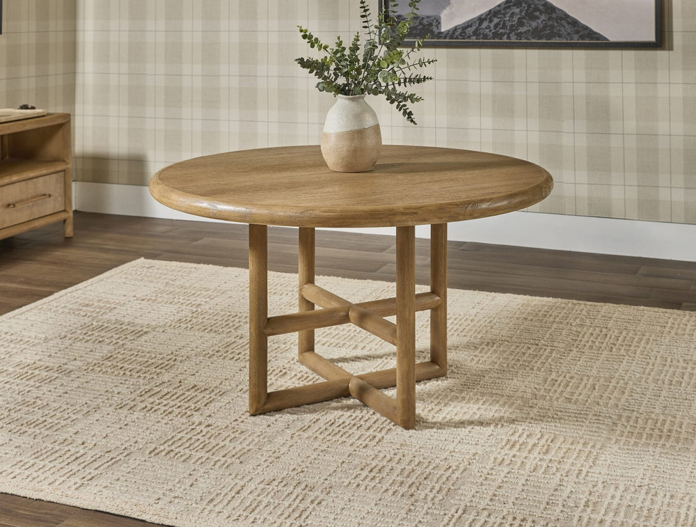 Dorsey Round Dining Table in Granola — lifestyle photo