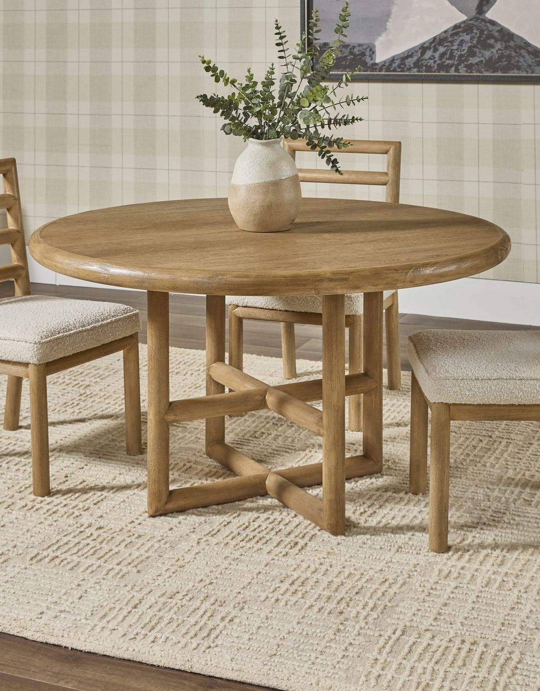 Dorsey Round Dining Table in Granola — lifestyle photo
