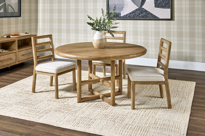 Dorsey Round Dining Table in Granola — lifestyle photo
