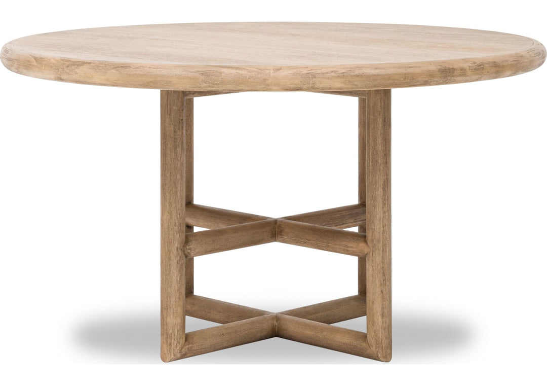 Dorsey Round Dining Table in Granola — product view on a white background