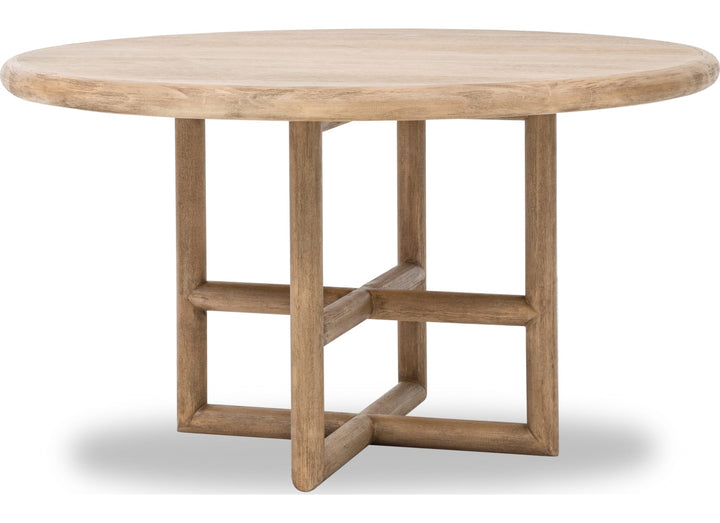 Dorsey Round Dining Table in Granola — product view on a white background