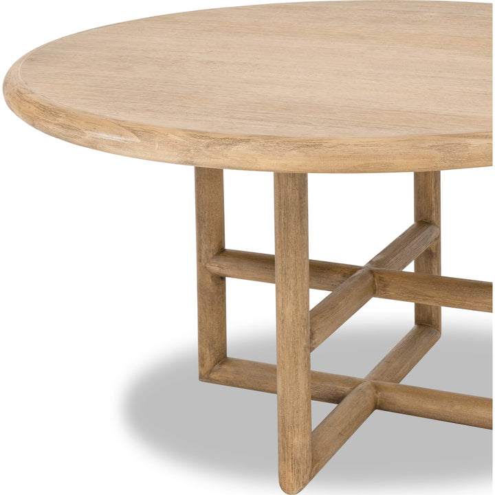 Dorsey Round Dining Table in Granola — product view on a white background