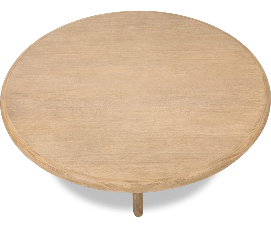 Dorsey Round Dining Table in Granola — product view on a white background