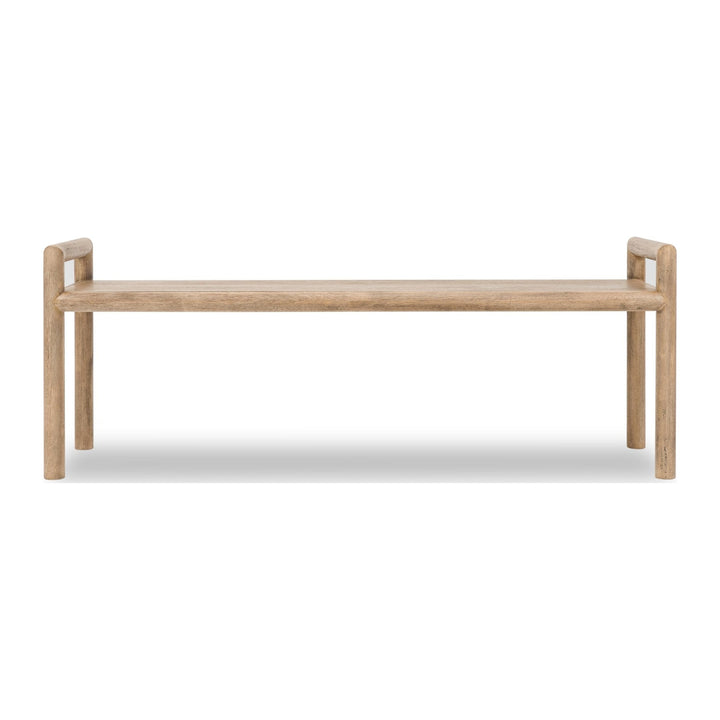 Dorsey Wood Dining Bench by Modus in Granola — product view on a white background