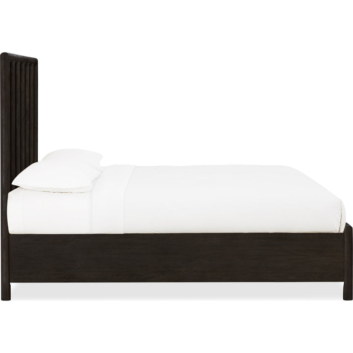 Dorsey Wooden Two Drawer Storage Bed in Basalt Grey — white background, side profile