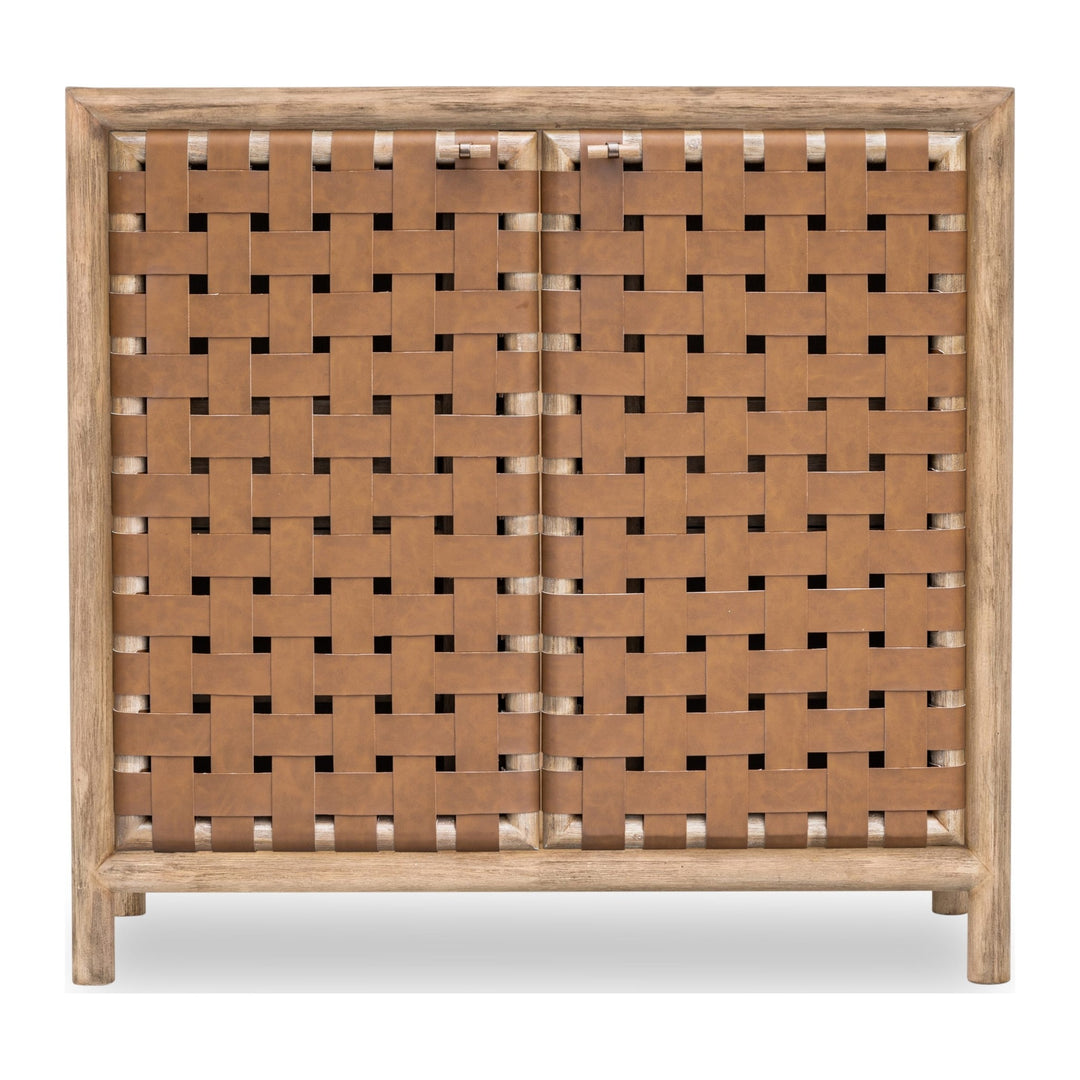 Dorsey Woven Bar Cabinet by Modus in Granola — product view on a white background