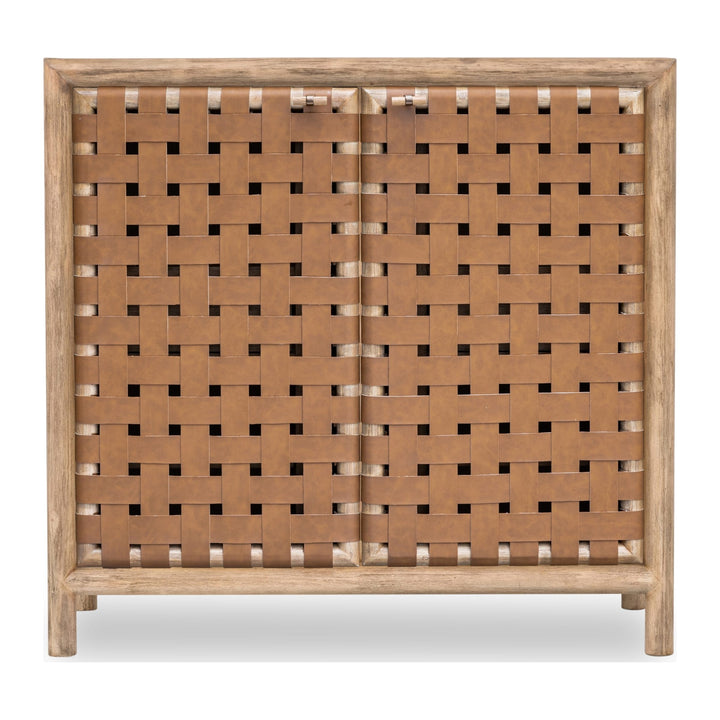 Dorsey Woven Bar Cabinet by Modus in Granola — product view on a white background