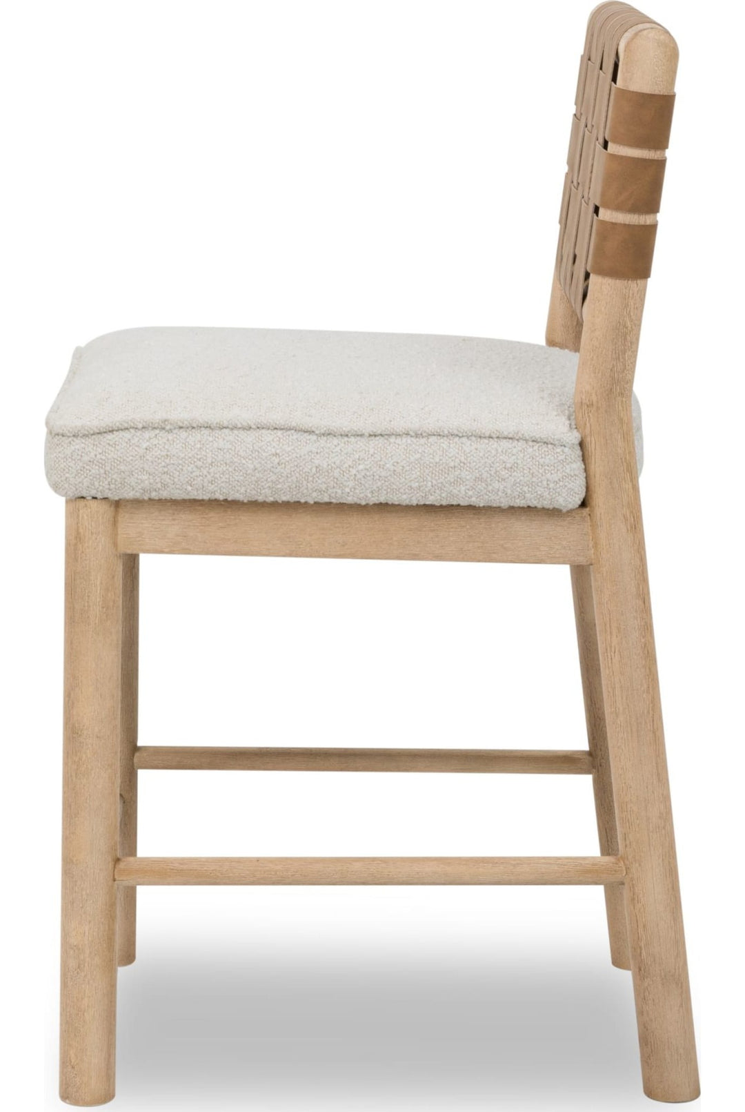Dorsey Woven Counter Stool in Ginger and Ricotta — product view on a white background