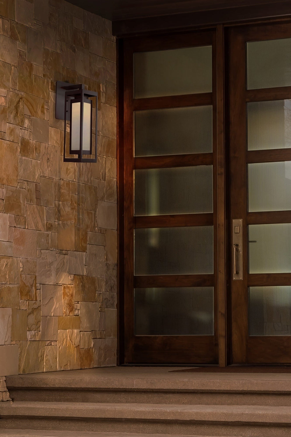 Double Box Outdoor Lantern by Hammerton Studio in a styled interior