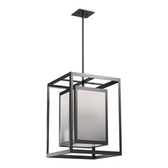 Double Box Outdoor Pendant by Hammerton Studio in Argento Grey