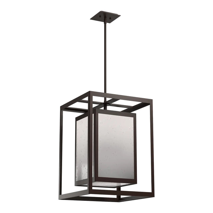 Double Box Outdoor Pendant by Hammerton Studio in Statuary Bronze