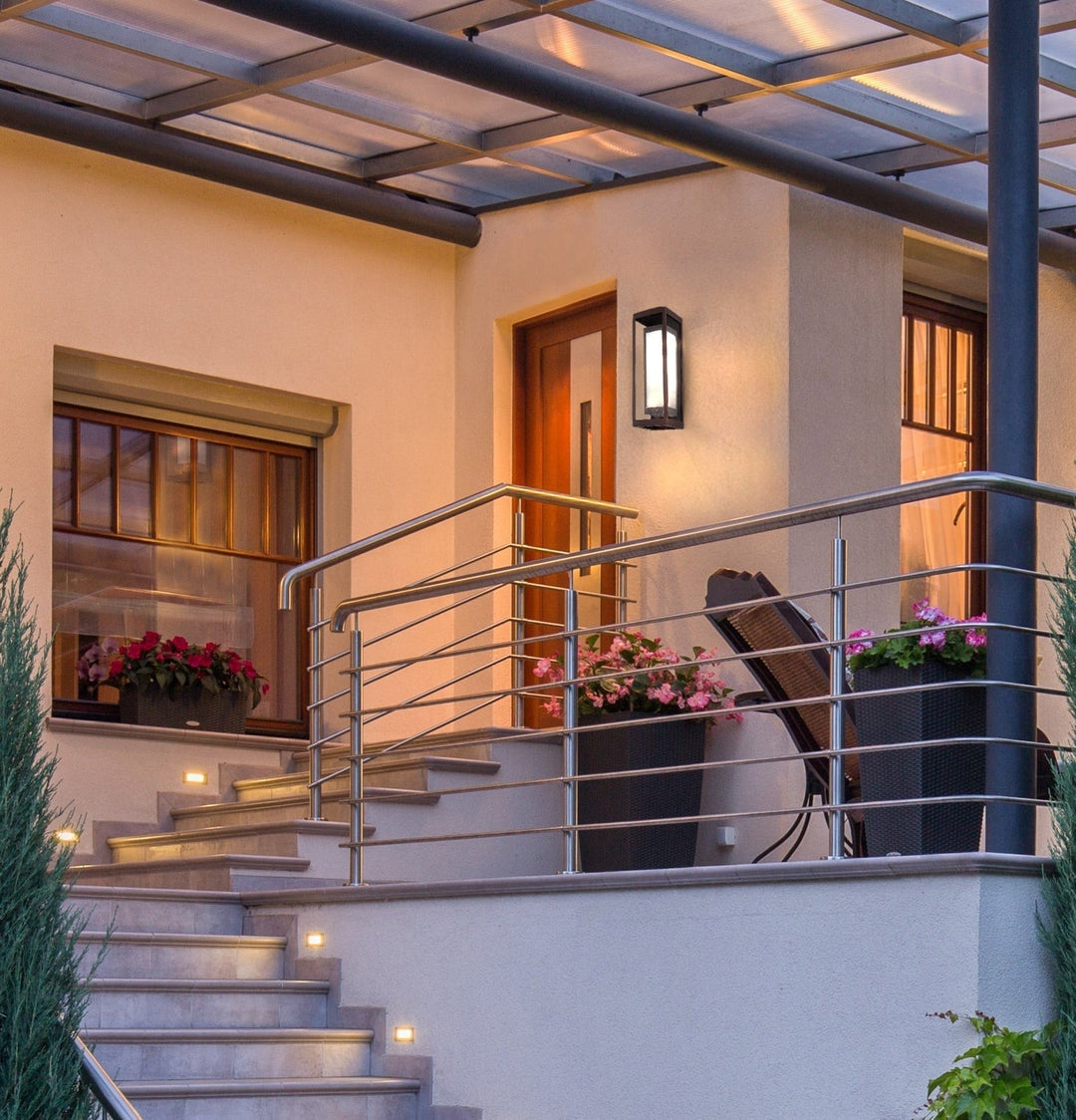 Double Box Outdoor Sconce by Hammerton Studio in a styled interior