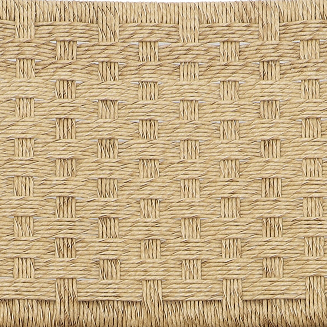 Mabren Teak and Woven Outdoor Lounge Chair, detail 1 view