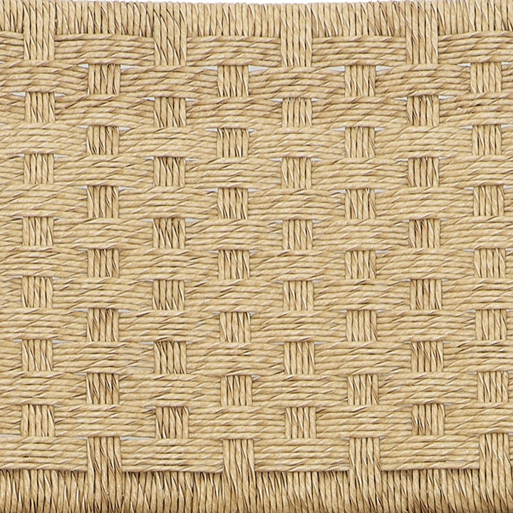 Mabren Teak and Woven Outdoor Lounge Chair, detail 1 view