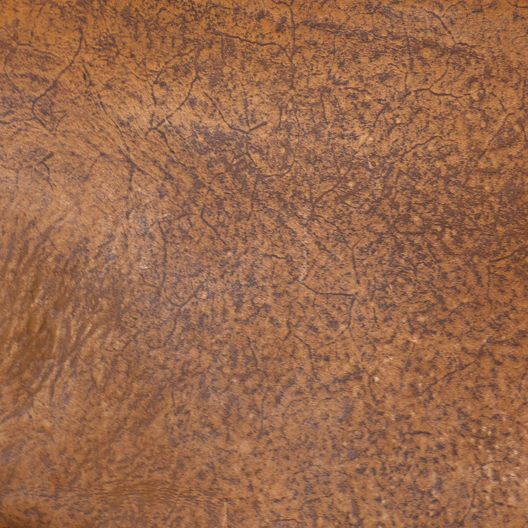 Danelle Brown Leather and Teak Lounge Chair, detail 1 view