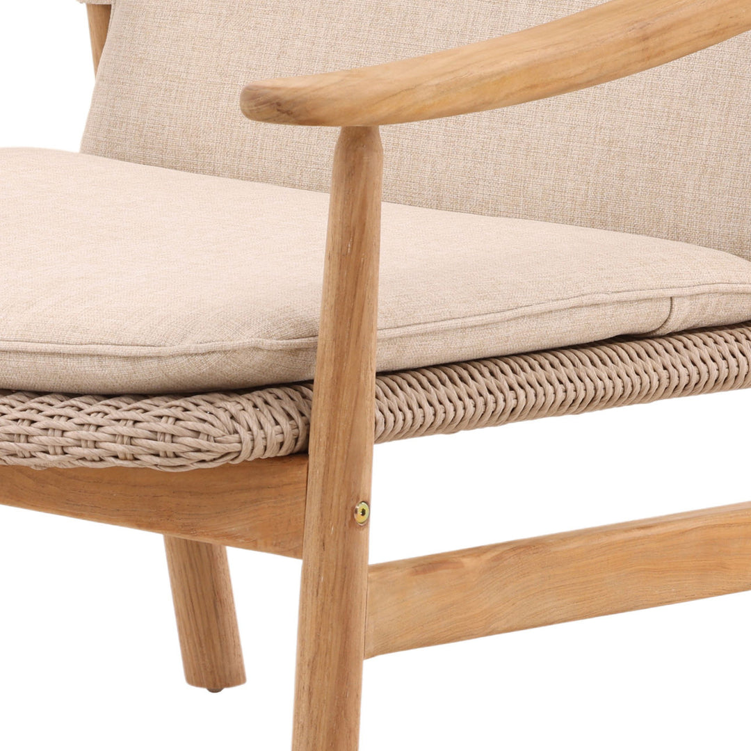 Wemden Sand Woven Outdoor Lounge Chair, detail 2 view
