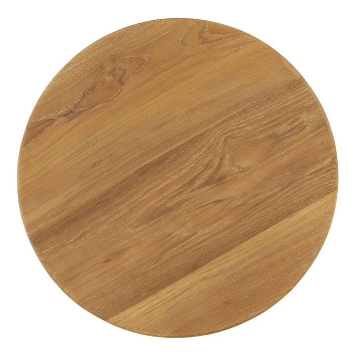Palma Teak and Wicker Outdoor Side Table, detail 1 view