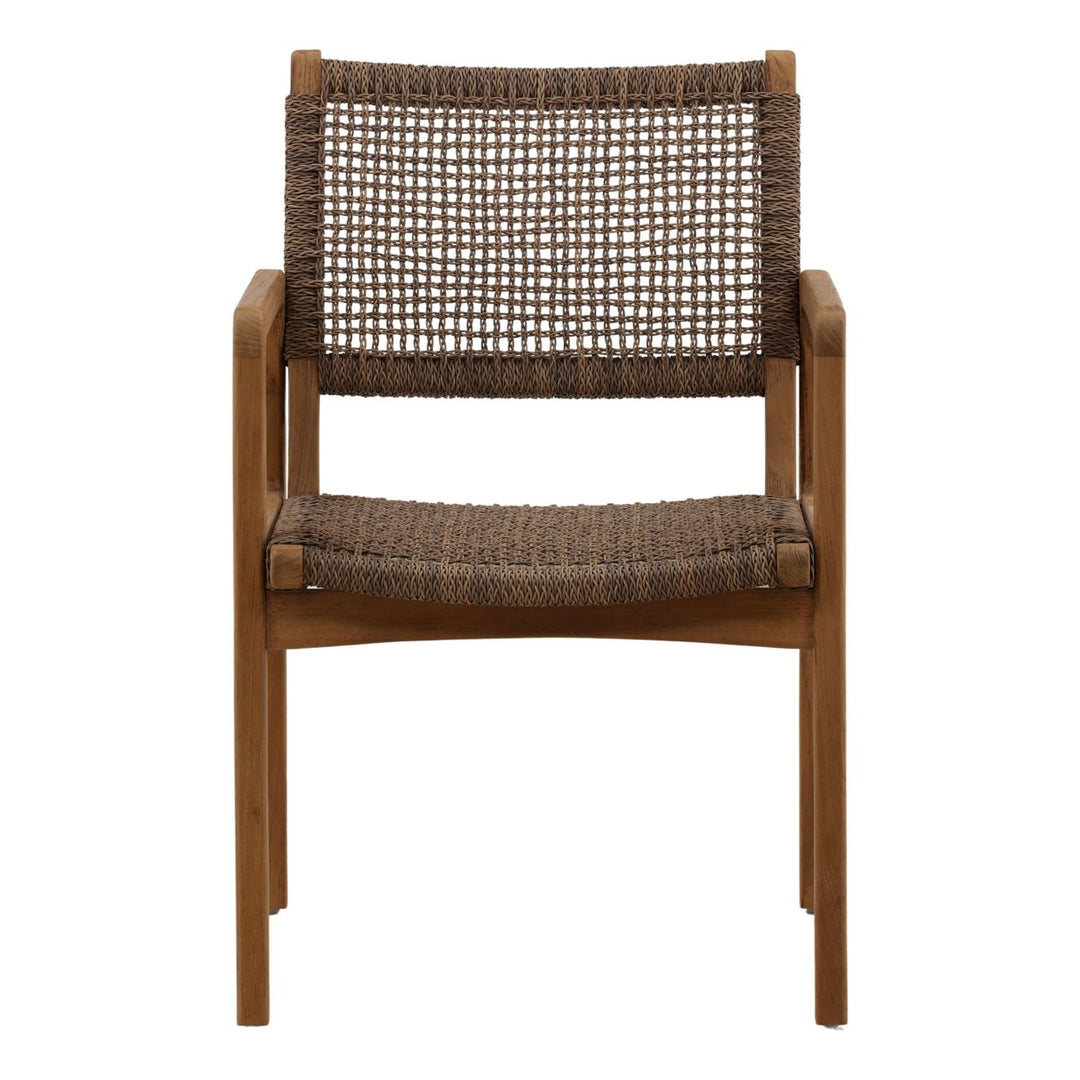 Camira Wicker Outdoor Dining Chairs, Set of 2, front view