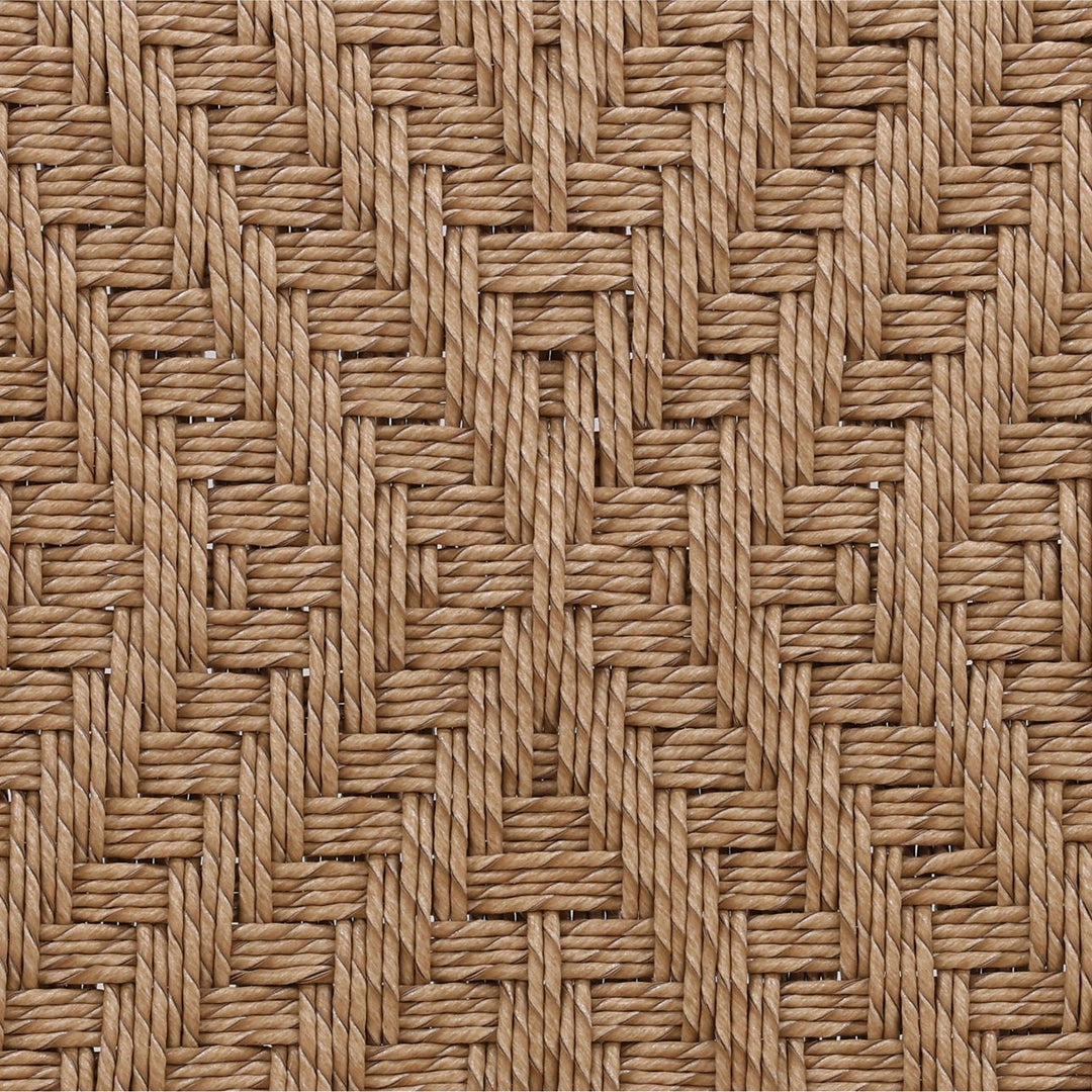 Arden Wicker and Teak Outdoor Lounge Chair, detail 2 view