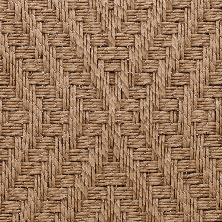 Arden Wicker and Teak Outdoor Lounge Chair, detail 2 view