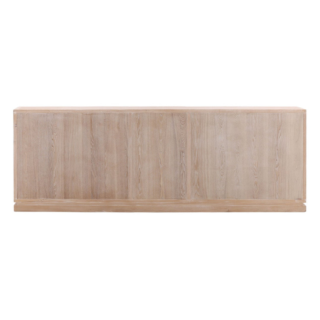 Harrington Whitewash Elm Sideboard, Five Door · 106.5 inches wide, back view