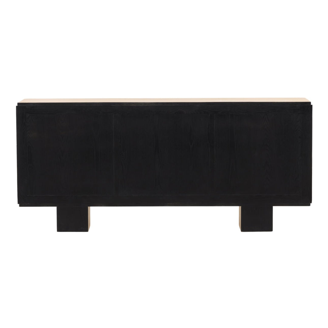 Willow Oak Wood Sideboard, back view