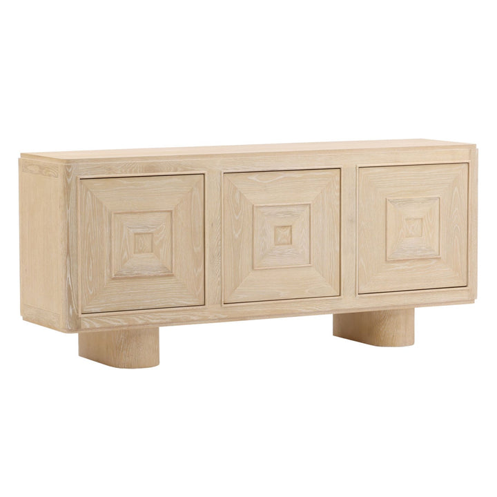 Willow Oak Wood Sideboard, three-quarter studio view